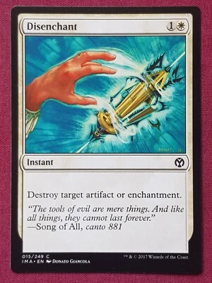 Magic The Gathering ICONIC MASTERS DISENCHANT white card MTG - Image 1 of 2