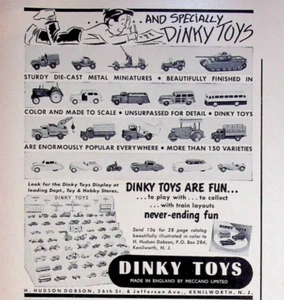 1954 Dinky Toys Detail Car Trunks Die-Cast Metal Miniatures Vintage 50s Print Ad - Picture 1 of 2