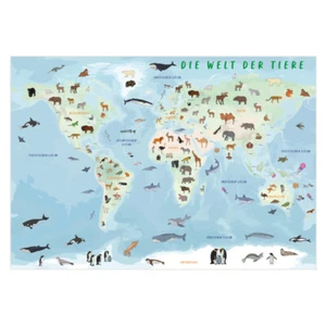GeoMetro Kinderkarte Die Welt der Tiere (84 x 60 cm) - Bild 1 von 7