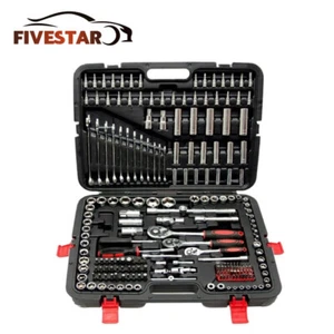 216 Pcs Mechanic Tool Set 1/4" 3/8" 1/2" Socket Wrench Sets With 72tooth Ratch - Picture 1 of 8