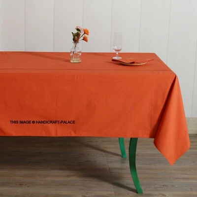 Dining Rectangle Table Cover With Square Napkins Handmade Cotton Tablecloths Set - Image 1 of 4