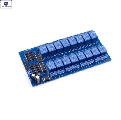 Relè MODULO SCHEDAARDUINO 12V DC A 16 CANALI CON LM2576 220 250 AC RELAY E LED - Imagen 1 de 4