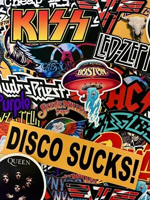 Classic Rock Sticker Pack - Led Zeppelin Queen Ac/dc Van Halen 70’s Classic Rock