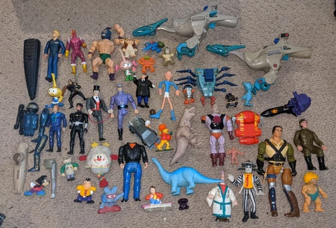 1980's Defenders Robocop Blackstar Gremlins Worn Action Action Figure Lot Cover