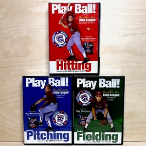 3 Play Ball Little League Baseball Guide DVD Basic Hitting Pitching Fielding NEW - Picture 1 of 4