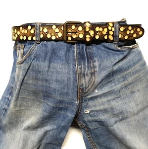 Cintura in vera pelle per uomo da donna cuoio artigianale nera marrone da 4 cm - Foto 1 di 7