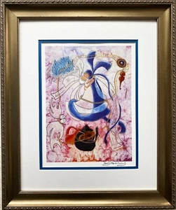 Rothenberg "Der Wolf soll beim Lamm wohnen" GERAHMT signiert Kunst Judaisch - Bild 1 von 4