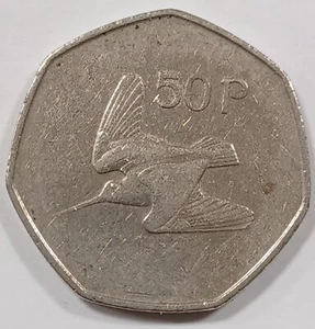 IRELAND ๐ฎ๐ช FIFTY (50) PENCE COIN 1977 eIRe Rare Key Date - Picture 1 of 2