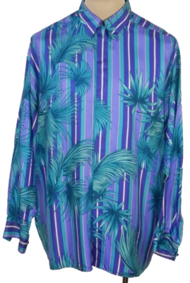 Vintage Size Large Versace V2 Jungle Print Silk Shirt - Image 1 of 4