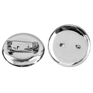 50 pz Base Spilla Rotonda Vassoi Cabochon Vuoti Spille Colore Rodio Risultati Gioielli - Foto 1 di 13