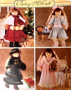 UC McCalls 7934 Sew Pattern 18" Betsy McCall Clothing Wardrobe Victorian Dress - Picture 1 of 4