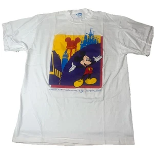 Camiseta Clásica Disney Mickey Mouse para Adultos Blanca Talla XL De Colección Y2K Años 2000 - Imagen 1 de 11