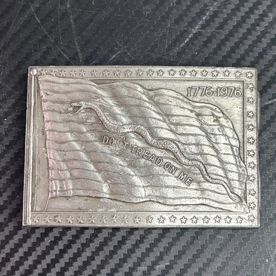 Vintage Bergamot Brass Works Belt Buckle “Don’t Tread On Me 1776-1976” USA E-24 - Image 1 of 4
