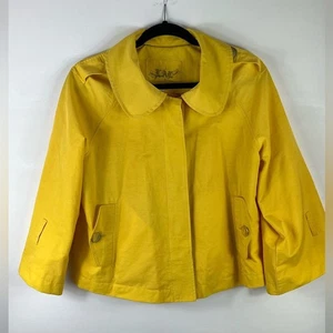 Live a Little LAL Trenchcoat Windbreaker Blazer Gr. L senfgelb stylisch - Bild 1 von 15