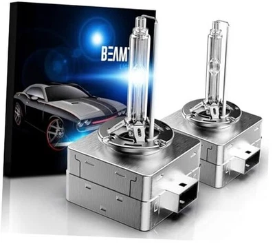  HID Headlight Bulbs,High Low Beam Xenon Replacement Bulb 8000K White Blue D3S - Image 1 of 4