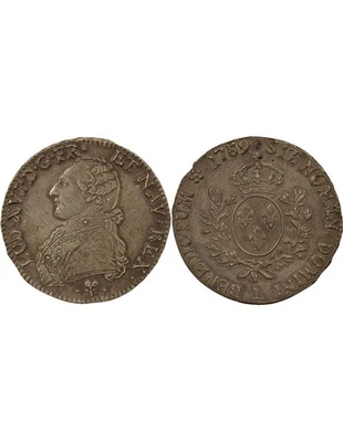 France Louis XVI - Ecu Argent, au Buste Habillé - 1789 L Bayonne - Photo 1/3