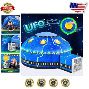 Tenda UFO Gonfiabile Luminosa con LED Dinamici e Suoni per Bambini Età 3-12 - Foto 1 di 9
