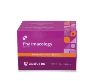 Level Up RN - Pharmacology & Fundamentals Edition 3 Nursing Flashcards Sealed - Foto 1 di 4