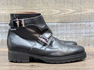 $799 Cesare Paciotti Botas de Cuero Negras Botas de Diseñador Italiano para Hombres 8.5 - Imagen 1 de 11