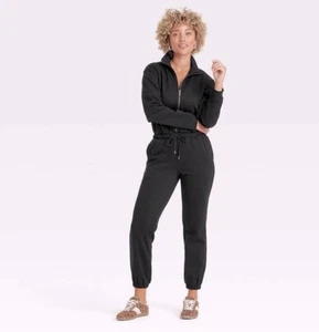 Universal Threads Fleece Black Jumpsuit Size XL - Picture 1 of 6