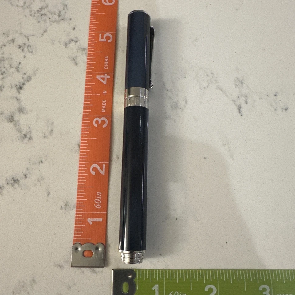 MONTEGRAPPA 1912 ESPRESSIONE BLUE CELLULOID SILVER 925 ROLLERBALL PEN VTG RARE - Image 1 of 4