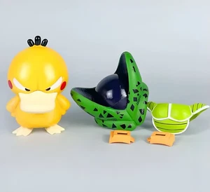 Cell x Psyduck Mashup Figure - Dragon Ball Z x Pokemon Crossover Collectible 9CM - Picture 1 of 9