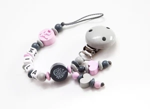 ❤ Schnullerkette mit Namen Mädchen PRINZESSIN أميرة ❤ Mashallah ❤ Arabisch ❤ - Bild 1 von 1