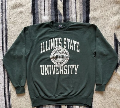 Sudadera Vintage Años 90 Campeón de la Universidad Estatal de Illinois Hecha en EE. UU. Talla 2XL Foto 1 de 4