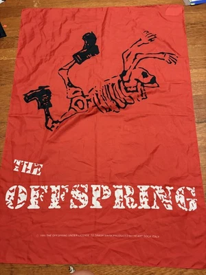 Vintage 1995 The Offspring Bandana Scarf Silk Made in Italy Punk Rock Collectibl - Image 1 of 4