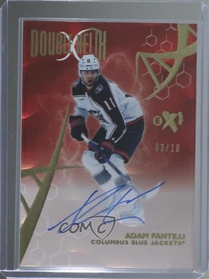 2023-24 Skybox E-X 2000 Red Achievement /10 Adam Fantilli #DH-21 Rookie Auto RC - Image 1 of 2
