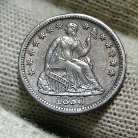 1850 Seated Liberty Half Dime Cover