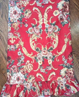 Ralph Lauren Danielle Marseilles Ruffled Floral Twin Flat Sheet NICE - Image 1 of 4