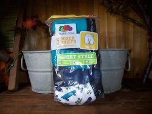 FRUIT OF THE LOOM BOYS BOXER BRIEFS UNDERWEAR 5 PACK SIZE MED 10-12 SPORT STYLE - Picture 1 of 1