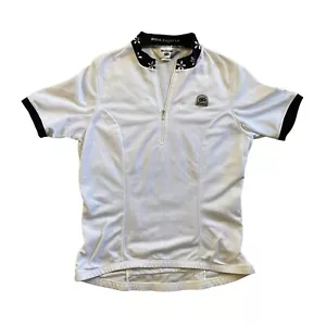 SUGOI Women’s Size L Cycling Jersey Shirt White Black 1/4 Zip Pocket CoreTech - Picture 1 of 8