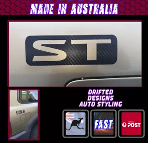 ST DECALS FOR NISSAN BLACK CARBON FINISH X2 SUITS 4X4 PATROL JDM OFFROAD WINCH - Picture 1 of 1