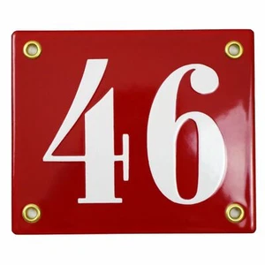 Porcelain address plaque 4x4.7″ customisable handmade enamel house number sign - Picture 1 of 7