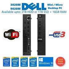+Dell 9020/3020 Micro Intel i7 2 TB HDD SSD 16 GB RAM ultra pequeña PC CON 10 PRO WiFi