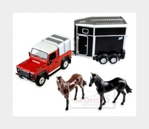 1:32 BRITAINS Land Rover Land Defender 90 1984 With Horse Trailer LC43239 Model - Picture 1 of 2