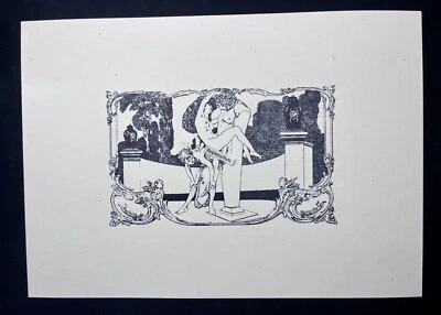 Erotik Kunstdruck von Franz von Bayros „Amorous  Drawings of a Virgin“  von 1894 - Bild 1 von 3