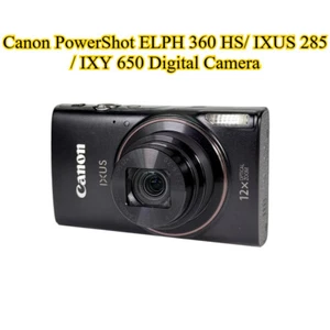 Canon PowerShot ELPH 360 HS/ IXUS 285/ IXY 650 Digital Camera WiFi NFC Black - Picture 1 of 11