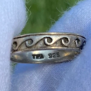 Signed TMA Sterling Silver 925 Wave Ring Band 6.5 - Picture 1 of 13