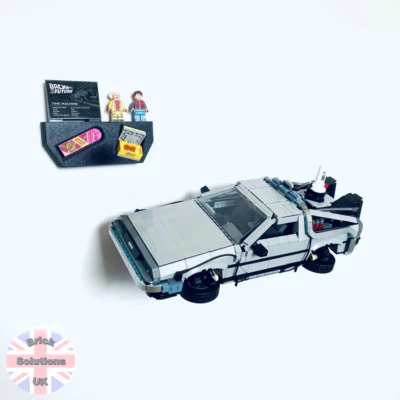BRICK SOLUTIONS UK Soporte de pared para LEGO 10300 Regreso al futuro máquina del tiempo - DeLorean