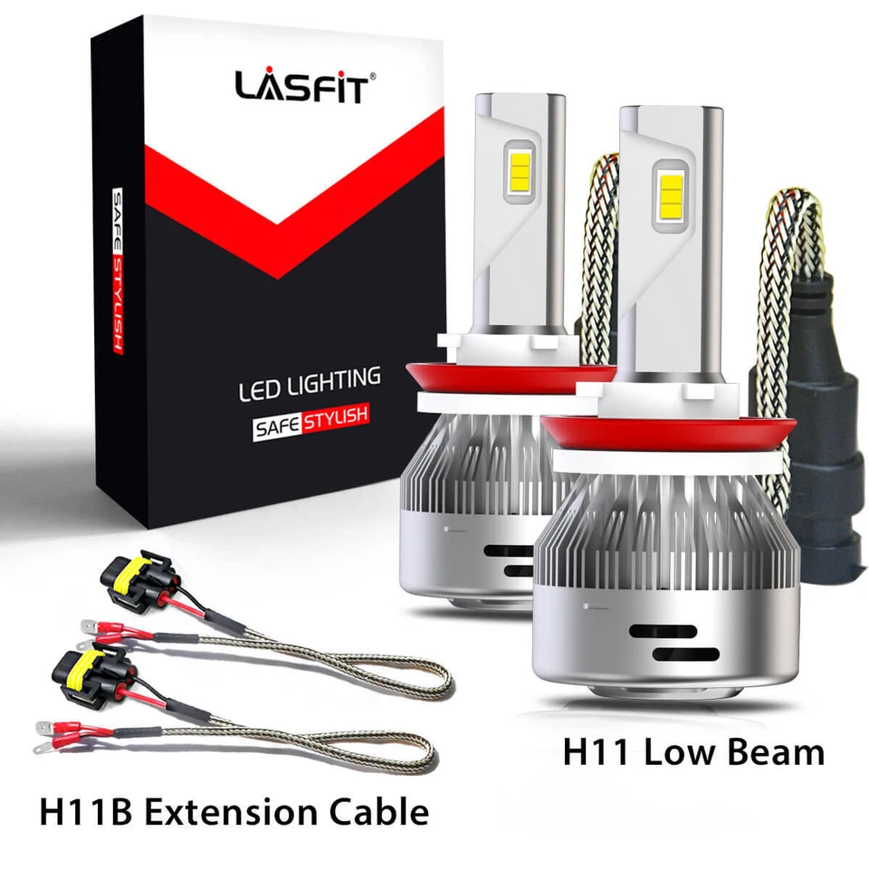 H11B LED Headlight Bulbs Low Beam for Hyundai Veloster 2013-2017 Bright White - Image 1 of 4