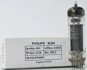 EL84 PHILIPS made in HOLLAND Tube ''D'' Getter - Picture 1 of 14