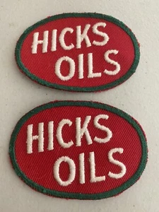 Vintage Hicks Oils Patch x 2 Illinois - Picture 1 of 2
