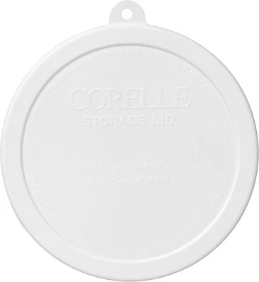 Tapa de repuesto de plástico redonda blanca Corelle cubierta de cuenco de cereal 418 piezas 18 oz NUEVO Foto 1 de 3
