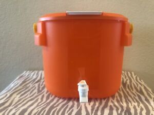 Tupperware Water Dispenser 8.7L  with Handle On The Go Water Storage Orange New