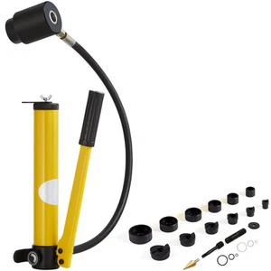 10 Ton Hydraulic Knockout Punch Driver Kit Hole Tool 1/2"-2" with 6 Dies - Picture 1 of 12