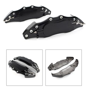 Fit 18" Wheels 3D Car Universal Disc Brake Caliper Covers Front & Rear Large BLK - Picture 1 of 12