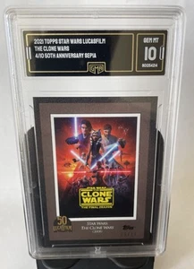 2021 TOPPS STAR WARS LUCASFILM The Clone Wars 50th ANNIVERSARY /10 SSP GMA 10 - Picture 1 of 3